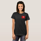 ケント州の旗 Women's フリースジップジョガー Tシャツ (正面フル)
