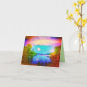 ケント湖グリーティングカード カード (黄色い花)