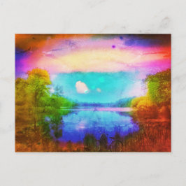 ケント湖色はがき自転車 ポストカード