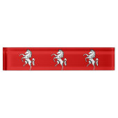 ケント郡の国旗と愛国的なデスク名札 デスクネームプレート (正面)