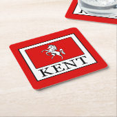 ケント郡イングランド スクエアペーパーコースター (アングル)