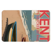 ケント，イギリスヴィンテージ機関車旅行ポスター マグネット (横)