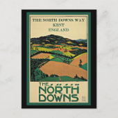 ケント、イングランド、ノースダウンズ、 ポストカード (正面)