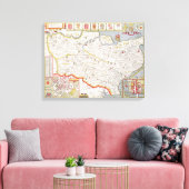 ケント、Jodocus Hondius刻印 キャンバスプリント (インサイチュ (リビング))