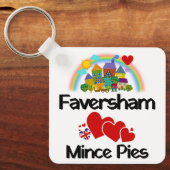 ケントUK、Favershamはミンチェパイを愛している キーホルダー (正面)