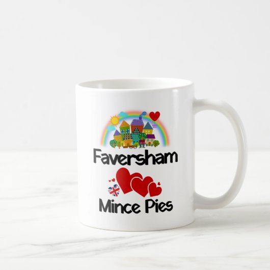 ケントUK、Favershamはミンチェパイを愛している コーヒーマグカップ (右)