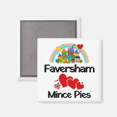 ケントUK、Favershamはミンチェパイを愛している マグネット (正面/裏面)