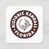 ケンドールフロリダサークル – ブラウン スクエア名刺 (裏面)