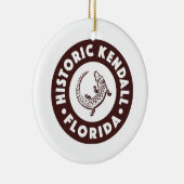ケンドールフロリダサークル – ブラウン セラミックオーナメント (右)