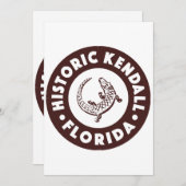 ケンドールフロリダサークル – ブラウン 招待状 (正面/裏面)