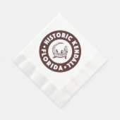 ケンドールフロリダサークル – ブラウン 縁ありランチョンナプキン (角)