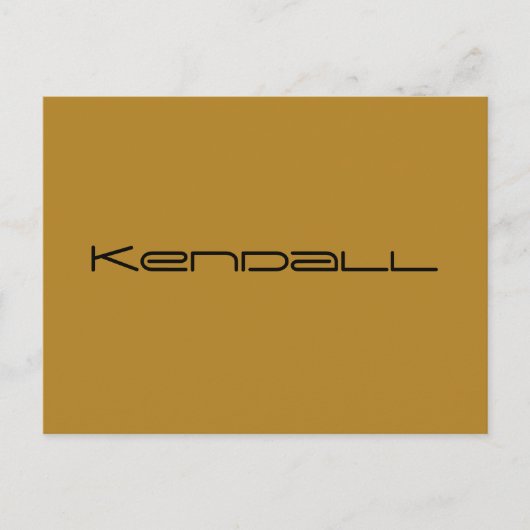 ケンドール, オーファン・ブラックの登場人物の名前,幾何学的なフォント ポストカード (正面)