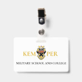 ケンパー軍事学校及び大学 バッジ (正面 (クリップ付))
