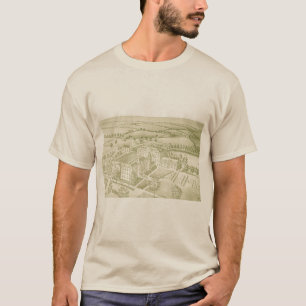 ケンパー軍隊スクールオールドポストカードセピアオンサンド Tシャツ