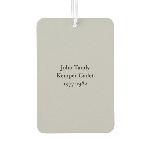 ケンパー軍隊スクール&カレッジデュアルサイド カーエアーフレッシュナー (裏面)