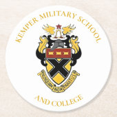 ケンパー軍隊スクール&カレッジボードコースター ラウンドペーパーコースター (正面)