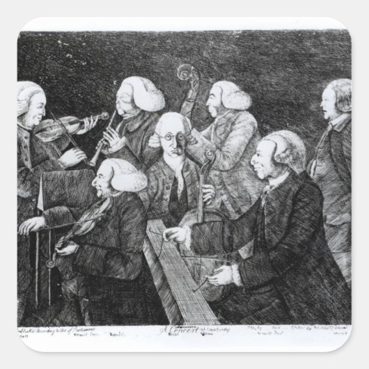 ケンブリッジでのコンサート, 1770 スクエアシール (正面)