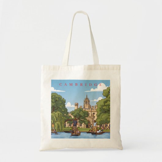 ケンブリッジのカム川の景色 トートバッグ (正面)