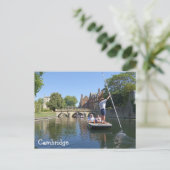 ケンブリッジのカム川をパンチングする ポストカード (スタンド正面)