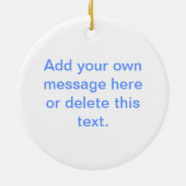 ケンブリッジの枕および王冠のジョージ王子 セラミックオーナメント (裏面)