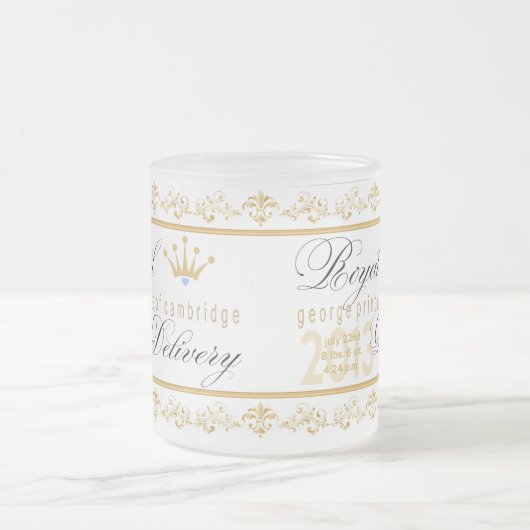 ケンブリッジの王室のなベビーのマグのジョージの王子 フロストグラスマグカップ (中央)