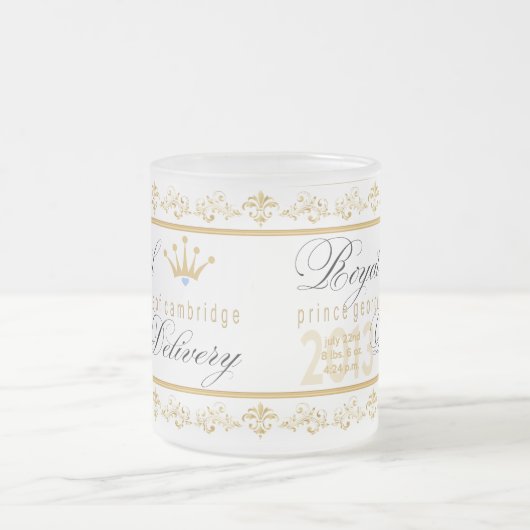 ケンブリッジの王室のなベビーのマグのジョージ王子 フロストグラスマグカップ (中央)