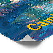 ケンブリッジイングランドアートヴィンテージトラベル ポスター (角)