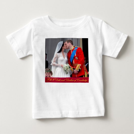 ケンブリッジ公王室の爵結婚 ベビーTシャツ (正面)