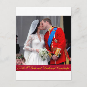 ケンブリッジ公王室の爵結婚 ポストカード