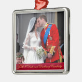 ケンブリッジ公王室の爵結婚 メタルオーナメント (左)