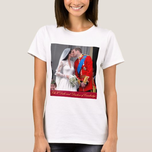 ケンブリッジ公王室の爵結婚 Tシャツ (正面)