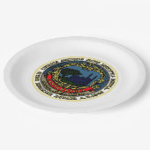 ケンブリッジ国旗（マサチューセッツ州） ペーパープレート (アングル)