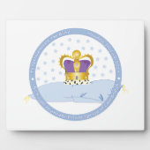 ケンブリッジ枕と王冠のジョージ王子 フォトプラーク (正面)