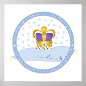 ケンブリッジ枕と王冠のジョージ王子 ポスター (正面)