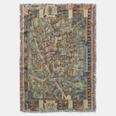 ケンブリッジ、イギリスの絵解き地図 スローブランケット (正面縦)