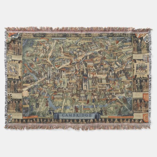 ケンブリッジ、イギリスの絵解き地図 スローブランケット (正面)