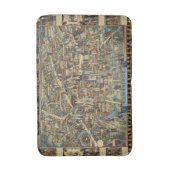 ケンブリッジ、イギリスの絵解き地図 バスマット (正面縦)