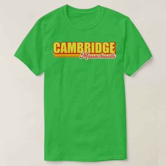 ケンブリッジ・マサチューセッツ Tシャツ (デザイン正面)