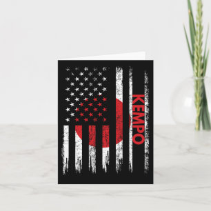 ケンポアメリカン旗空手日本の武術芸術 カード