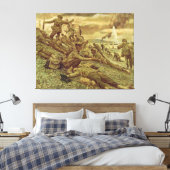 ケン・ライリー世界大戦によるオマハでの第1波 キャンバスプリント (インサイチュ (寝室))