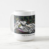 ケンSwanson著横たわる女性のマグ コーヒーマグカップ (正面左)
