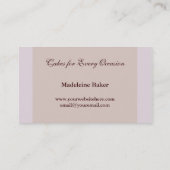 ケーエレガントキオンタンカスタムベーカリー名刺 名刺 (裏面)