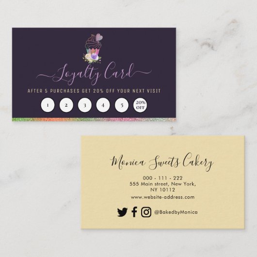 ケーエレガントクリーロイヤリティカード 名刺 (正面/裏面)