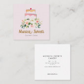 ケーカリー赤面フローラロゴ名刺 スクエア名刺 (正面/裏面)