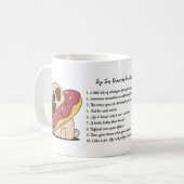 ケーキおもしろいングPUG追加食べのトップ10の理由文字 コーヒーマグカップ (正面左)