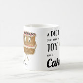 ケーキおもしろい節ダイエット引用文 コーヒーマグカップ (中央)