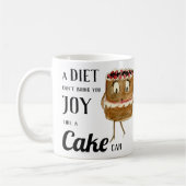 ケーキおもしろい節ダイエット引用文 コーヒーマグカップ (左)