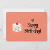 ケーキおもしろい誕生日犬の匂いを嗅ぐ カード (裏面)