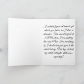 ケーキおもしろい配送付きヘリコプター誕生日 カード (内部)