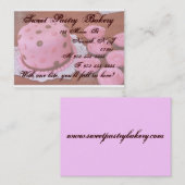 ケーキおよびカップケーキの名刺 名刺 (正面/裏面)